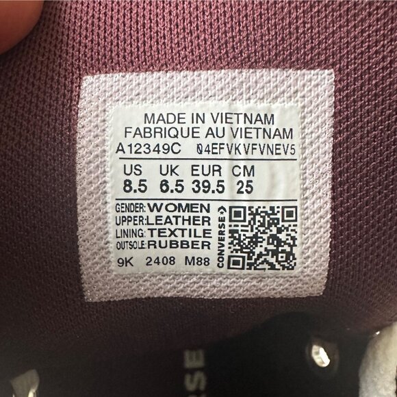 ❤️Converse Chuck Taylor All Star Wedge 8.5 Womens Shoes Sneaker Burgundy A12349C - Picture 13 of 15